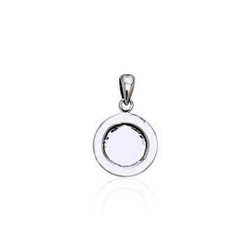Coffee cup saucer Silver Pendant TP447 - Jewelry